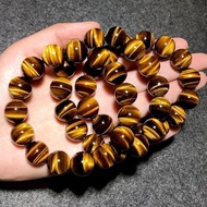 Friendship Goods Strong Fortune Prosperity Avoid Evil Pure Tiger Eye Stone Grade 7a Yellow Rough Bra