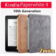 [Kindle Paperwhite] Kindle Paperwhite 4 leather case - Deer pattern2 Kindle Case