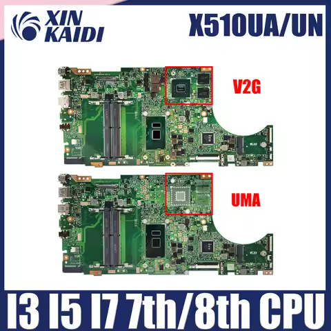 For ASUS X510UQ X510UR X510UN X510UNR X510UQR S510UN S510U X510UF Motherboard X510UA 6050A3250202 Vi