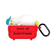 Casetify Cute Liquid Silicone Lying Flat Duck Earphone Case, Soft TPU Shock-Resistant airpods pro/ai