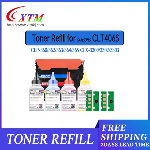406 406S CLT-K406S CLT-C406S CLT-M406 Toner with Chip for Samsung Xpress C460W C460FW C410W CLX3300 