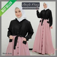 Ateefa Maxy Gamis Busana Baju Dress Setelan Muslim Syari Dewasa Murah Terbaru Panjang Muslim Jumbo Remaja Wanita Muslimah Bagus Terbaru 2020 Elegan Pesta - OMA