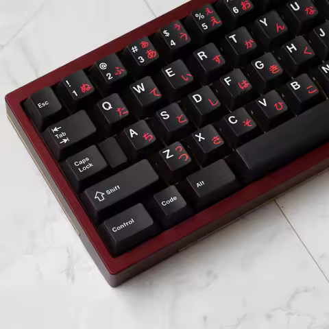 JKDK Studio WOB Cherry profile Dye Sub Keycap Set PBT plastic black For 61 68 84 87 104 Cherry Mx Sw