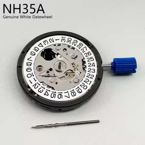 Japan Genuine NH35 Mechanical Movement Tmi Version NH35A High Accuracy 24 Jewels White At 3H 3.8h 6h