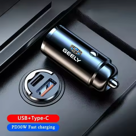 Car Cigarette Lighter Fast Charger Adapte USB PD Type-C Convert Plug For Geely Monjaro Atlas Coolray