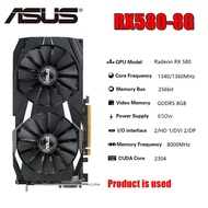 RX 580 8GB 2304SP RX 580 8GB 2304SP Used ASUS Graphics Cards AMD RX 580 8GB GDDR5 Mining GPU Video C