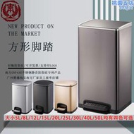 GNF不鏽鋼垃圾桶家用廚房40升腳踏靜音垃圾箱房間12升商用50L帶蓋子