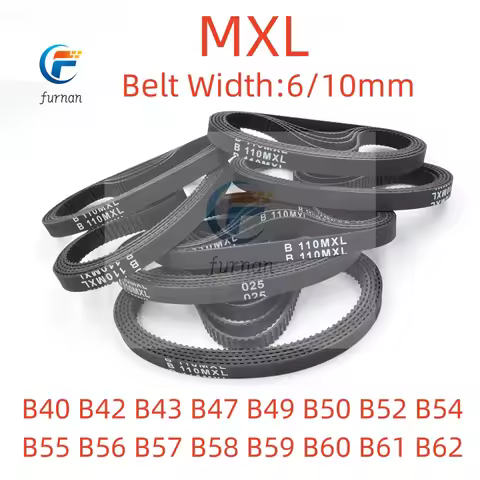 MXL Synchronous Timing belt B40 B42 B43 B47 B49 B50 B52 B54 B55 B56 B57 B58 B59 B60 B61 B62 Width 6/