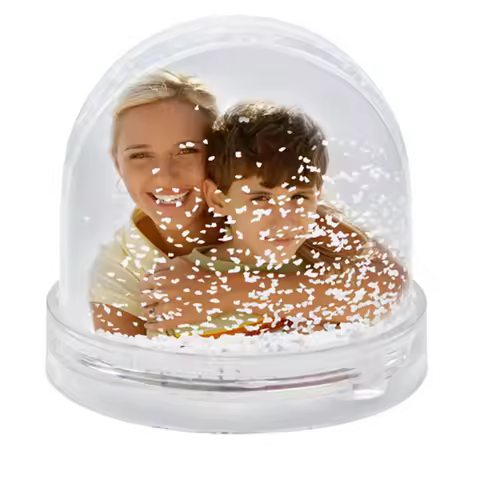 Custom DIY Photo Snow Globe, Plastic Photo Insert Snow Globe, Changeable Picture Frame Snowball, Per