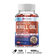 Antarctic Krill Oil 30/60/120 1000 มก. ซอฟเจล DHA และ EPA ไม่มีกลิ่นคาว ช่วยบำรุงข้อและสมอง