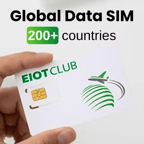 EIOTCLUB 200+ Countries International Data SIM Card 5G LTE Global Travel SIM Card Data-Only SIM for