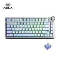 AULA | Aula AU75 Wireless Mechanical Keyboard 75% Hot-Swappable RGB Multi-Device Knob Control PBT Ke