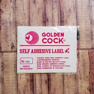 Golden Cock Label No. 123 - Self Adhesive Label 123 - Sticker