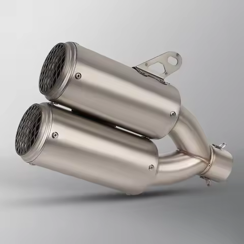 Universal 51mm motorcycle sc exhaust Mesh double tube muffler exhaust for z900 R3 R25 cbr250rr cbr50