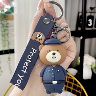 Keychain Chain You Are My City Pool Camp Base Xing Kelei Same Style Police Bear Bai Jingting Doll Pe