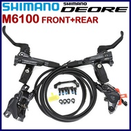 Local Stock、Spot goods■❐♕SHIMANO DEORE M6100 Brake Hydraulic Disc Brake Set Front Rear with Pad MTB