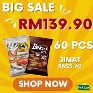 Snek Bingo Bite 60g 60pcs Pek Besar - Keropok Makanan Ringan - Food  - Crispy - Rangup - Snack