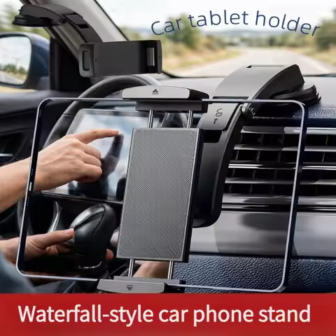 Car Tablet & Phone Holder Mount for Dashboard, Compatible with Samsung Z Fold 4/3/2, iPhone, iPad Mi