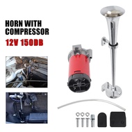 12V 150DB Car Air Horn Super Loud Universal Horn Single Trumpet Compressor 17 Inch 180 Hertz Horn For Car Truck Boat Mot