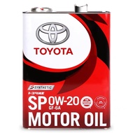 【Bangkok delivery】Toyota Motor Oil SP 0w-20 GF-6A 08880-13205 4L น้ำมันเครื่องสังเคราะห์แท้