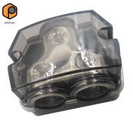 [prettyia] 2-Way Power /Ground Wire Distribution, 0-Gauge*1 Inputs 0-Gauge*2 Outputs