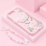 [Su Lu Case] Butterfly Case Samsung S26 Plus Galaxy S26 Ultra S23 S22 S24 Fe S25 Ck0624 Clear Shockp