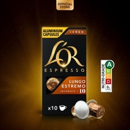 L'OR Espresso Lungo Estremo Intensity 10 Coffee Capsules- Compatible with Nespresso®* Original Coffe