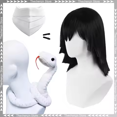 Fancy Dress Iguro Obanai Wigs Mask Cosplay For Women Anime Devil Murderer Haori Prop Cosplay Costume