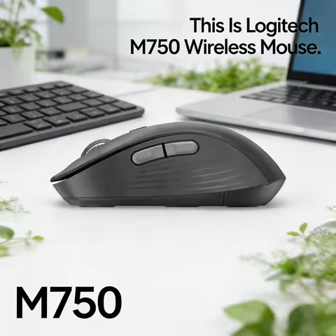 Logitech M750 Ambidextrous Wireless Mouse Comfort Grip Dual-Mode Connection G304/G203/MX Anywhere 3S