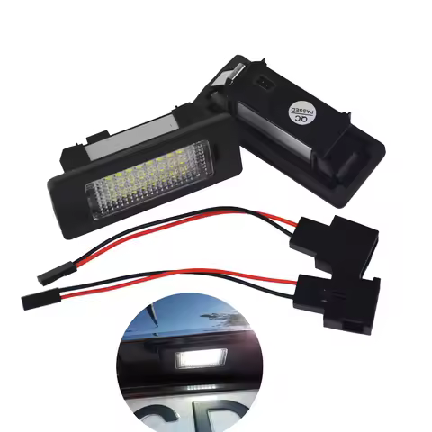 2Pcs LED License Plate Light 6000K 24leds For Audi A4 B8 A5 S5 TT RS For Volkswagen VW PASSAT 5D 08 