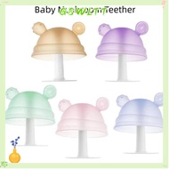GSWLTT Baby Mushroom Teether, Snack Bowl Silicone Baby Teething Toys,  Soft Multi-color Anti-hand Su