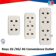 Royu Surface Type Convenience Universal Outlet 2 , 3 , 4 gang Extension Outlet
