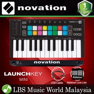 Novation Launchkey Mini Mk3 25 key Keyboard USB MIDI Controller with 16 Pad and Ableton Lite (Launch