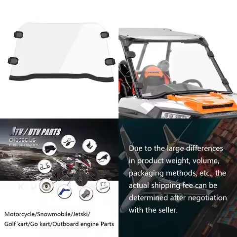 i Front Full Windshield Tough PC for Polaris RZR 900 1000 Turbo XP XP4 2014-2021 OEM WS1526FA ATV UT
