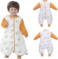 Baby Winter Sleeping Bag with Feet Long Sleeves, Sleeping Bag Baby with Removable Sleeves, 2.5 tog A