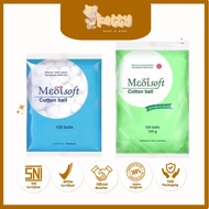 MEDISOFT Cotton Ball 120 balls | Round BallKapas for Babies for Washing Medisoft Cotton Ball Sterile