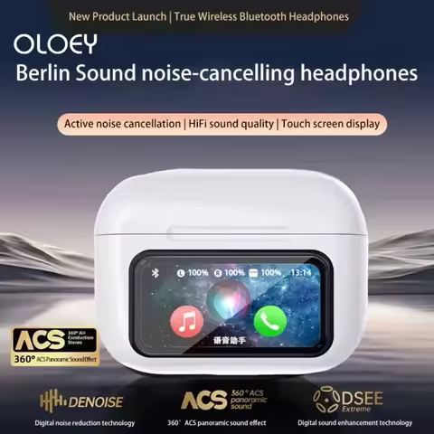 A9 Pro ANC Wireless Bluetooth 5.3 Earphones App Noise-canceling Call Headphones Waterproof Sports Ga