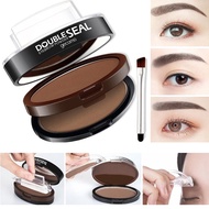 Gecomo Double Layer Dual Color Eyebrow Powder Set Waterproof Long Lasting With Eyebrow Brush Free Gi