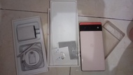 Handphone Google Pixel 6 second fullset, hanya bermasalah pada layar full hitam, selebihnya normal.