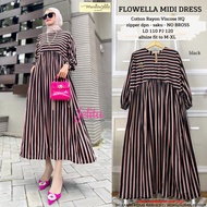 Flowella Midi Dress/Baju Muslim Wanita/Gamis