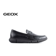 GEOX Men Adacter F Leather Loafers - Black U45B6C-000CL-C9999S4