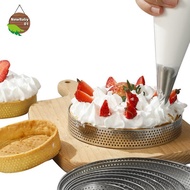 Nebaby 5/6/7/8/9/10 CM Perforated Tart Rings With Hole Stainless Steel Tart Bottom Tower Fruit Pie Q