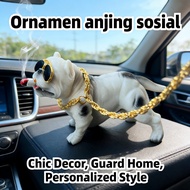 Decorative interior console center car dog, creative decorative items, decorative items for