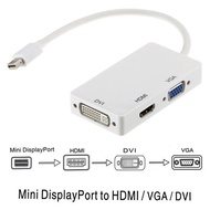 3 In 1 Mini Display Port MINI DP Male To HDMI DVI VGA Female Adapter Converter Cable For Apple MacBo