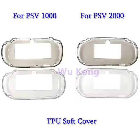 1PCS Clear TPU Protective Case for PS Vita PSV 1000 2000 Transparent Protection TPU Soft Cover For P