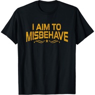 Men's cotton T-shirt I Aim to Misbehave T-Shirt