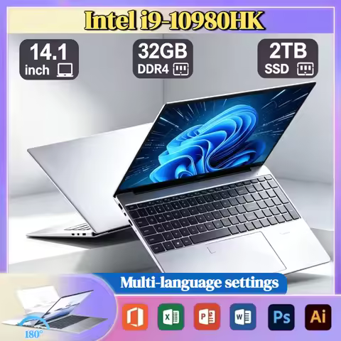 Intel Core i9 10980HK 14.1 Inch Pro Laptop 8C 16T 2.4GHz Base 5.3GHz Boost 16MB 45W 32GB RAM 2TB M.2