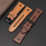 Genuine Leather Watch Strap 22 24 26 28 30mm Watchband with Rivet for Diesel DZ7406 DZT2009 DZ7413 D