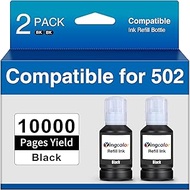 Compatible Refill Ink Bottle Replacement for Epson 502 T502 Ink for Ecotank ET-2750 ET-3750 ET-4750