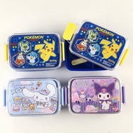 香港Sanrio三麗鷗Kuromi玉桂狗Tomica大耳狗Pokemon寵物小精靈Tomica雙扣塑膠食物盒 7426